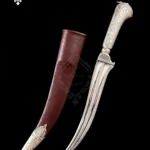 silver koftgari dagger blade and scabard